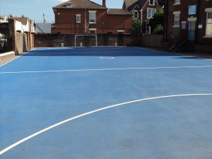 Ball Court Marking Line Painting Wet Pour Road Cycle Tracks Portsmouth Hampshire Surrey Sussex Colour Coatings Sports Halls Playgrounds