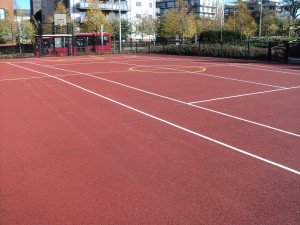 Ball Court Marking Line Painting Park Royal London - Portsmouth Hampshire Surrey Sussex Polymeric Colour Coatings Sports Halls Playgrounds