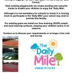 The Daily Mile Running Tracks Court Marking Line Painting Portsmouth Hampshire Surrey Sussex Car Parks Polymeric Colour Coatings Playgrounds