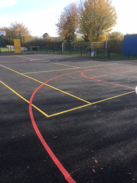 Ball Court London - Ball Court Marking Line Painting - Portsmouth Hampshire Surrey Sussex Car Parks Polymeric Colour Coatings Sports Halls Playgrounds