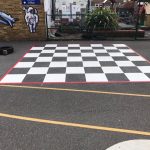 Playground Southhall London - Thermoplastic - Painting Portsmouth Hampshire Surrey Sussex - Polymeric Colour Coatings Sports Halls Playgrounds