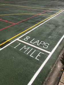 Ball Court Chichester West Sussex Line Marking Painting Portsmouth Hampshire Surrey Sussex Car Parks Polymeric Colour Coatings Sports Halls Playgrounds