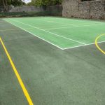 Ball Court Chichester West Sussex Line Marking Painting Portsmouth Hampshire Surrey Sussex Car Parks Polymeric Colour Coatings Sports Halls Playgrounds