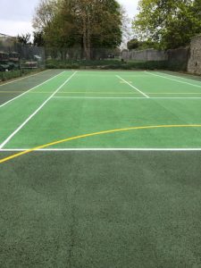 Ball Court Chichester West Sussex Line Marking Painting Portsmouth Hampshire Surrey Sussex Car Parks Polymeric Colour Coatings Sports Halls Playgrounds