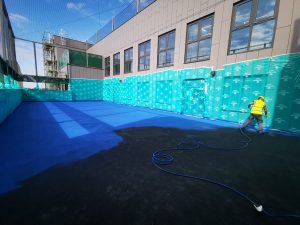 Polymeric Coating Croydon Ball Court Marking Painting Hampshire Surrey Sussex Car Parks Polymeric Colour Coatings Sports Halls Playgrounds