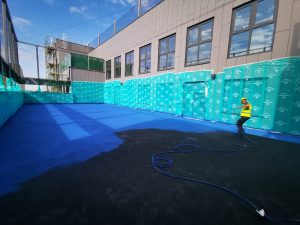 Polymeric Coating Croydon Ball Court Marking Painting Hampshire Surrey Sussex Car Parks Polymeric Colour Coatings Sports Halls Playgrounds