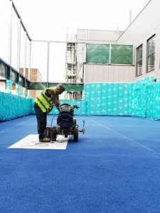 Parkmarks Southern Line Painting Hampshire Surrey Sussex Car Parks Polymeric Colour Coatings Sports Halls Playgrounds